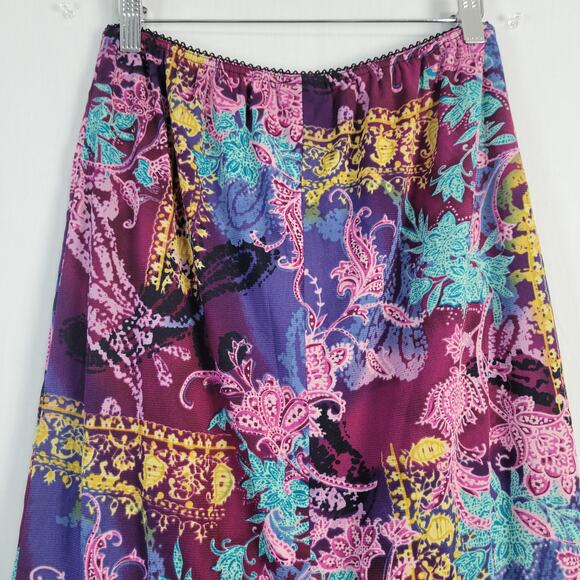 Westbound floral hi-lo pull-on skirt size M multicolor Y2K colorful boho - Picture 7 of 9